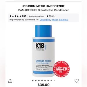 BRAND NEW NWT K18 Damage Shield Protective Conditioner